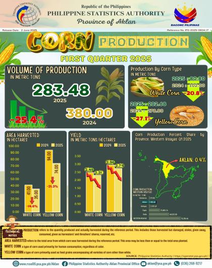 Corn Production Aklan: First Quarter 2025 Report