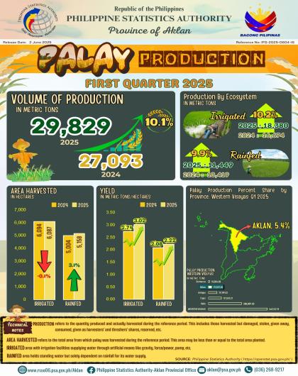 Palay Production Aklan: First Quarter 2025 Report